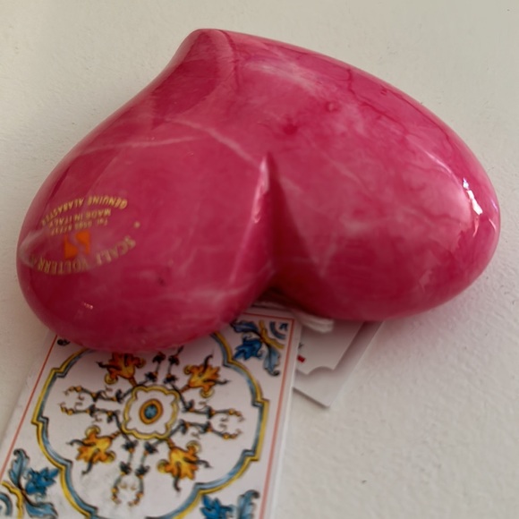 Pink Heart Alabaster Made in Italy NWT - Picture 3 of 4